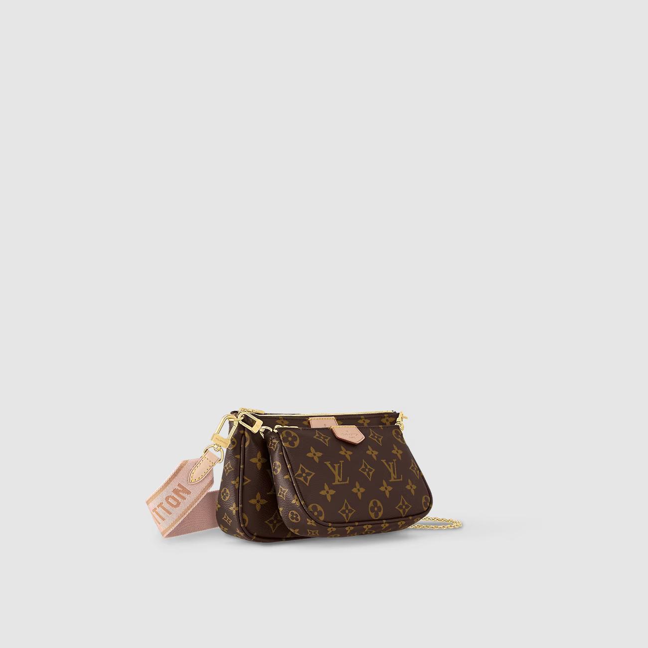 Túi Louis Vuitton Multi Pochette Accessoires Nữ Monogram Hồng Nhạt